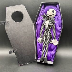 Jack Skellington Plush Satin Coffin Disney Halloween Nightmare Before Christmas